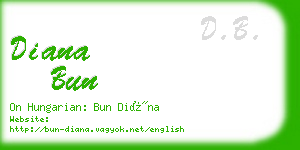 diana bun business card